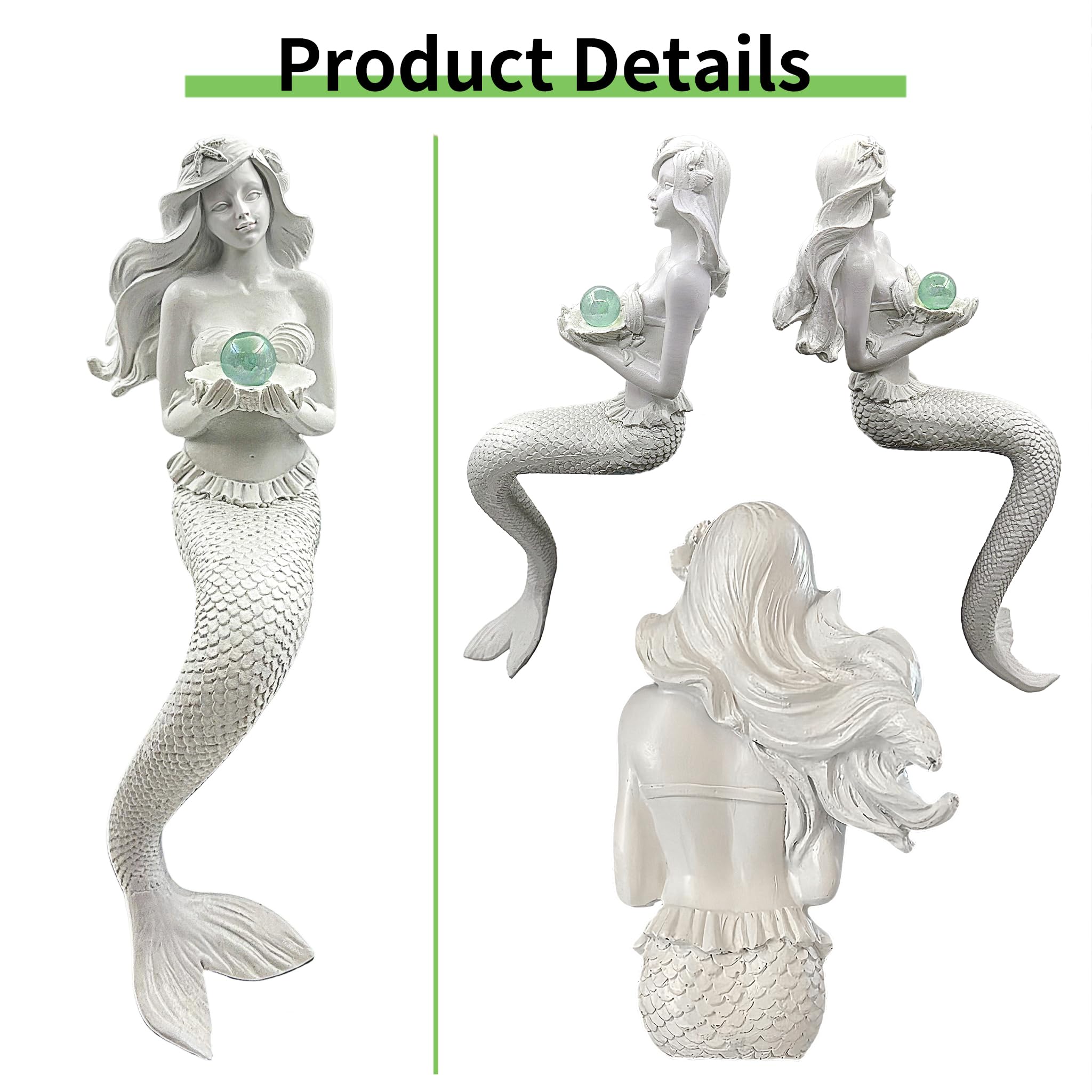 Teaeeno Einzigartige Meerjungfrauen-Aquarium-Dekoration, Meerjungfrau-Statue, Aquarium-Dekoration