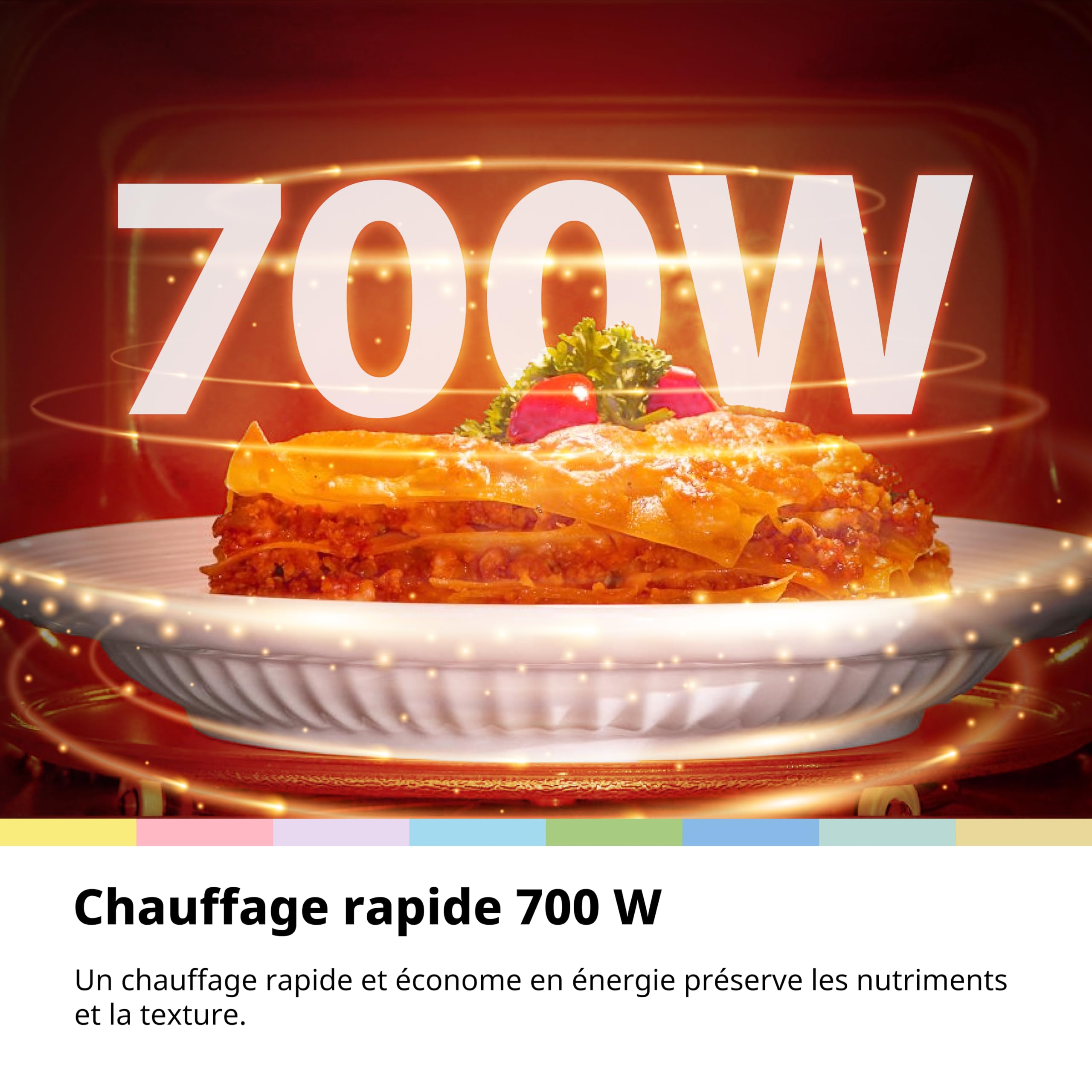 Comfee Four à micro-ondes compact 20 L CMO-MM20L2NFPE(BK), 700 W, Commandes manuelles par boutons rotatifs, 5 niveaux de puissance, Décongélation rapide, Grande fenêtre de visualisation, Noir