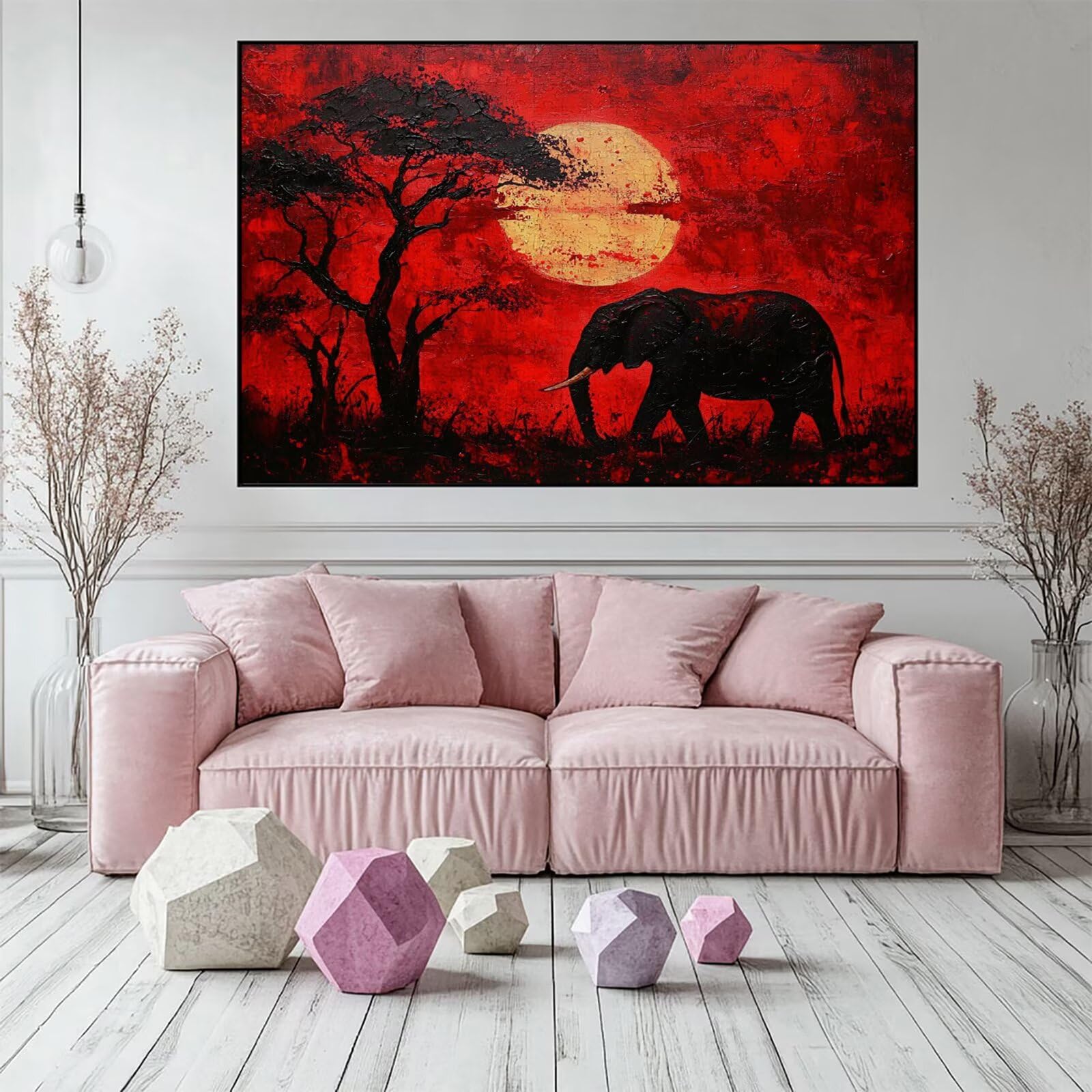 Puzzle 3000 elementów słoń puzzle dla dorosłych księżyc 122 x 81 cm unikalne rzemiosło klasyczne 3D drewniana układanka do rodzinnych gier aktywnych, układanka zrób to sam do dekoracji ścian domu
