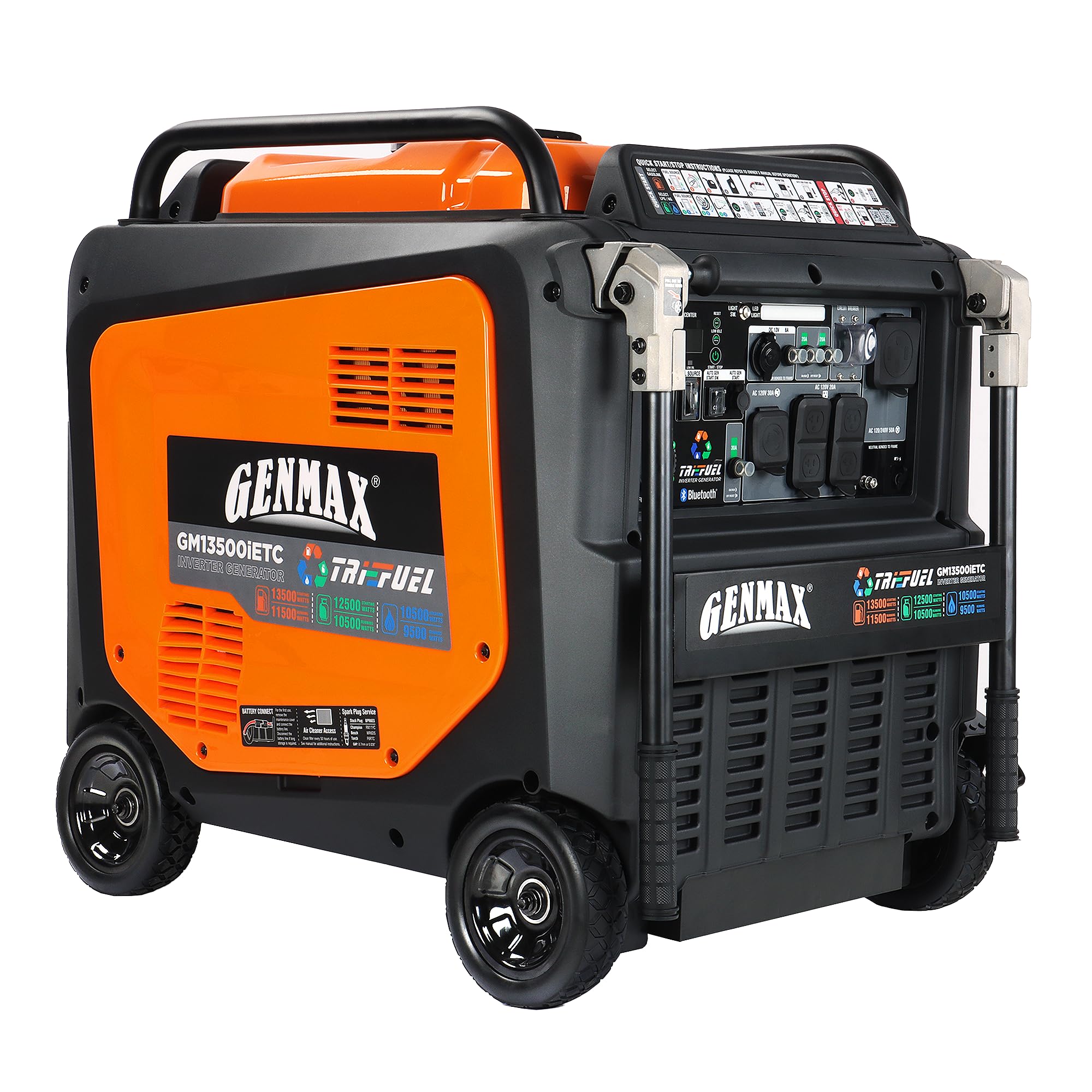 GENMAX GM13500iETC tri-fuel inverter generator