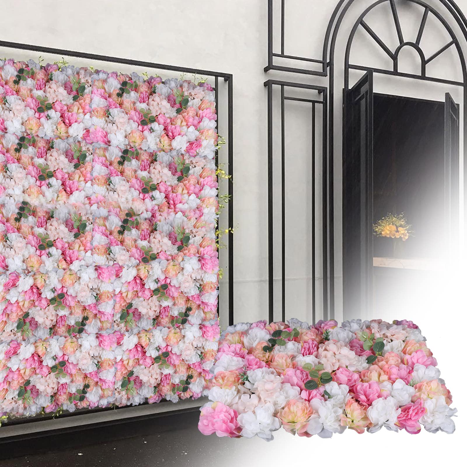 20 pareti di fiori artificiali da parete per matrimonio, fai da