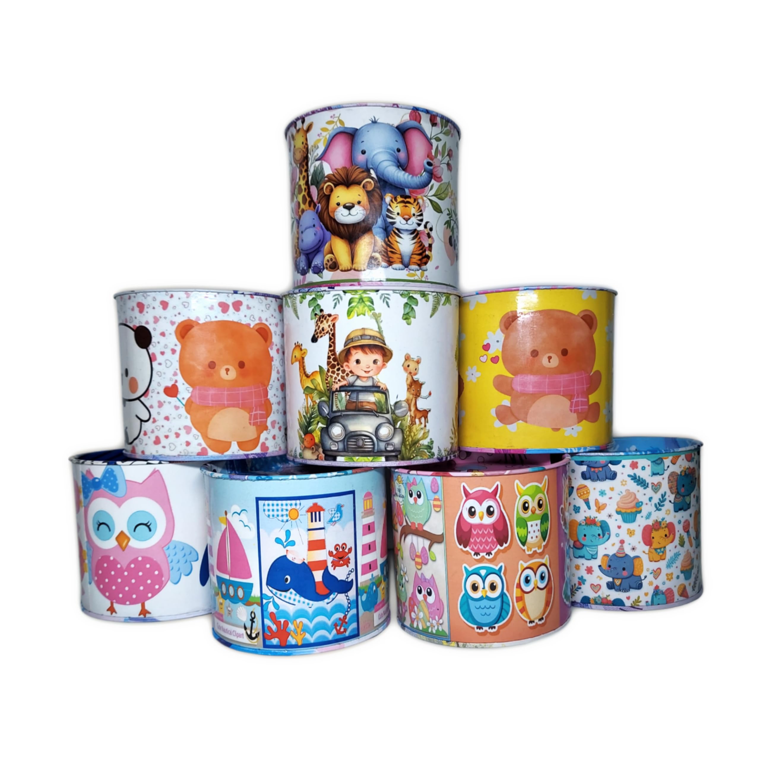 Ayla World Piggy Banks - Set of 6 for Kids -9
