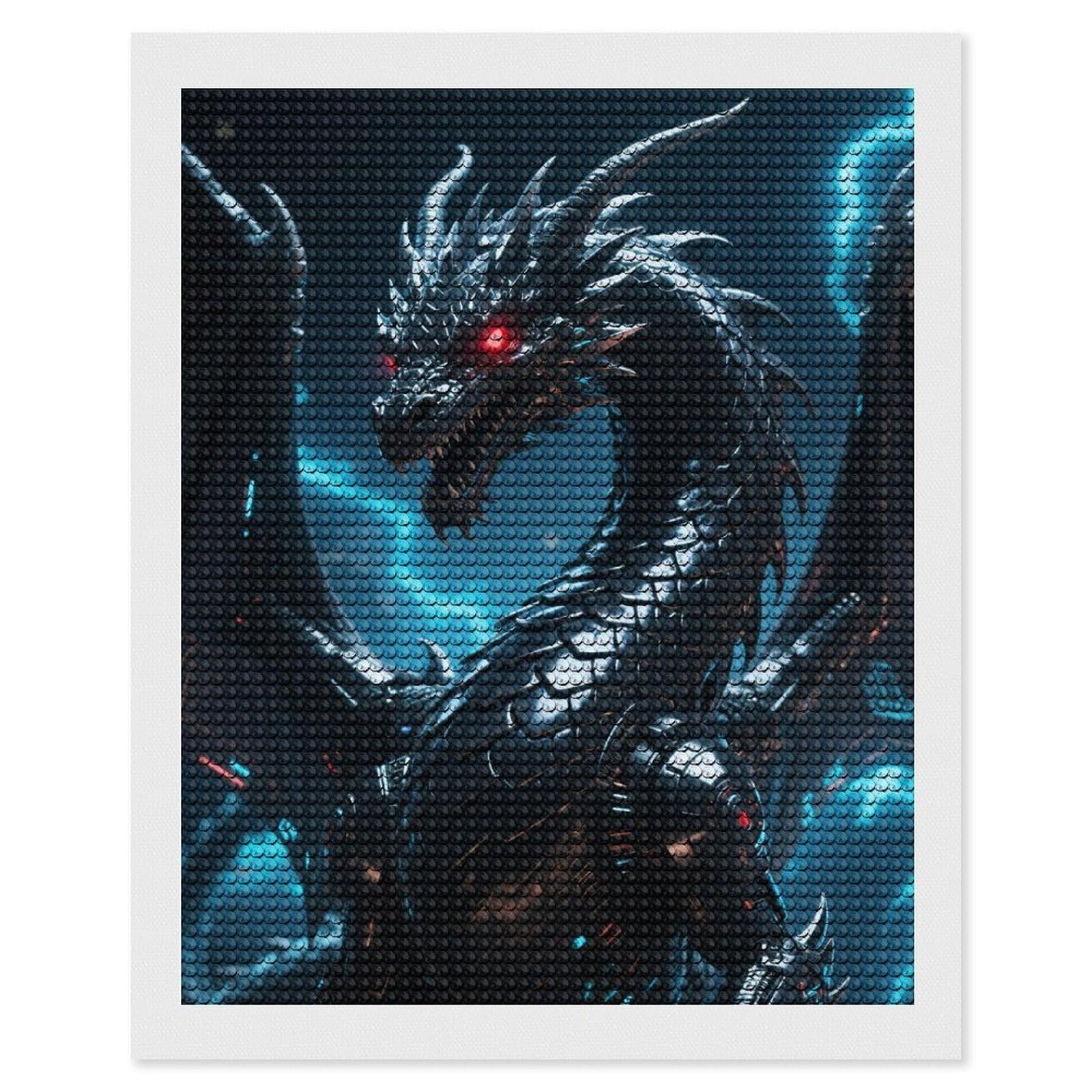DWVTSLH Dragon Diamond Painting Kits for Adults, Personalized Diamond Photo Art Full Drill, DIY 5D Diamond Art Painting Kits for Beginners, Home Wall Decor 16"x20"