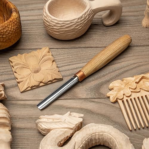 Miniatura 7 de BeaverCraft Cuchillo compacto para tallar madera Gouge K910 para carpintería de mano para principiantes y profesionales