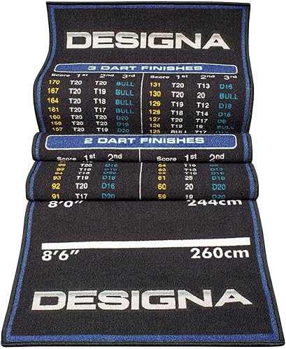 Miniatura 4 de Designa Dardos Mat Checkouts - Alfombra resistente antideslizante delgada o ancha