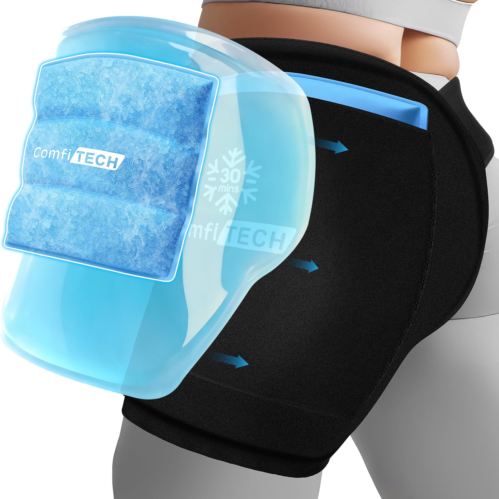 ComfiTECH Dual-Gel XL Hip Ice Pack Wrap