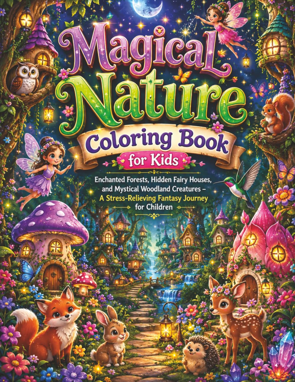 Magical Nature Coloring Book for Kids: Enchanted Forests, Hidden Fairy Houses, and Mystical Woodland Creatures – A Stress-Relieving Fantasy Journey for Children