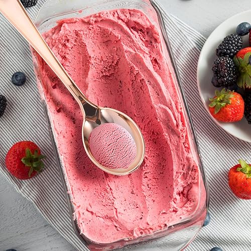 Vista 6 de Cabilock Cucharas de plástico para tartas, mini cucharas de degustación, postre desechables, aperitivos, cucharas para fiesta en casa (oro rosa)