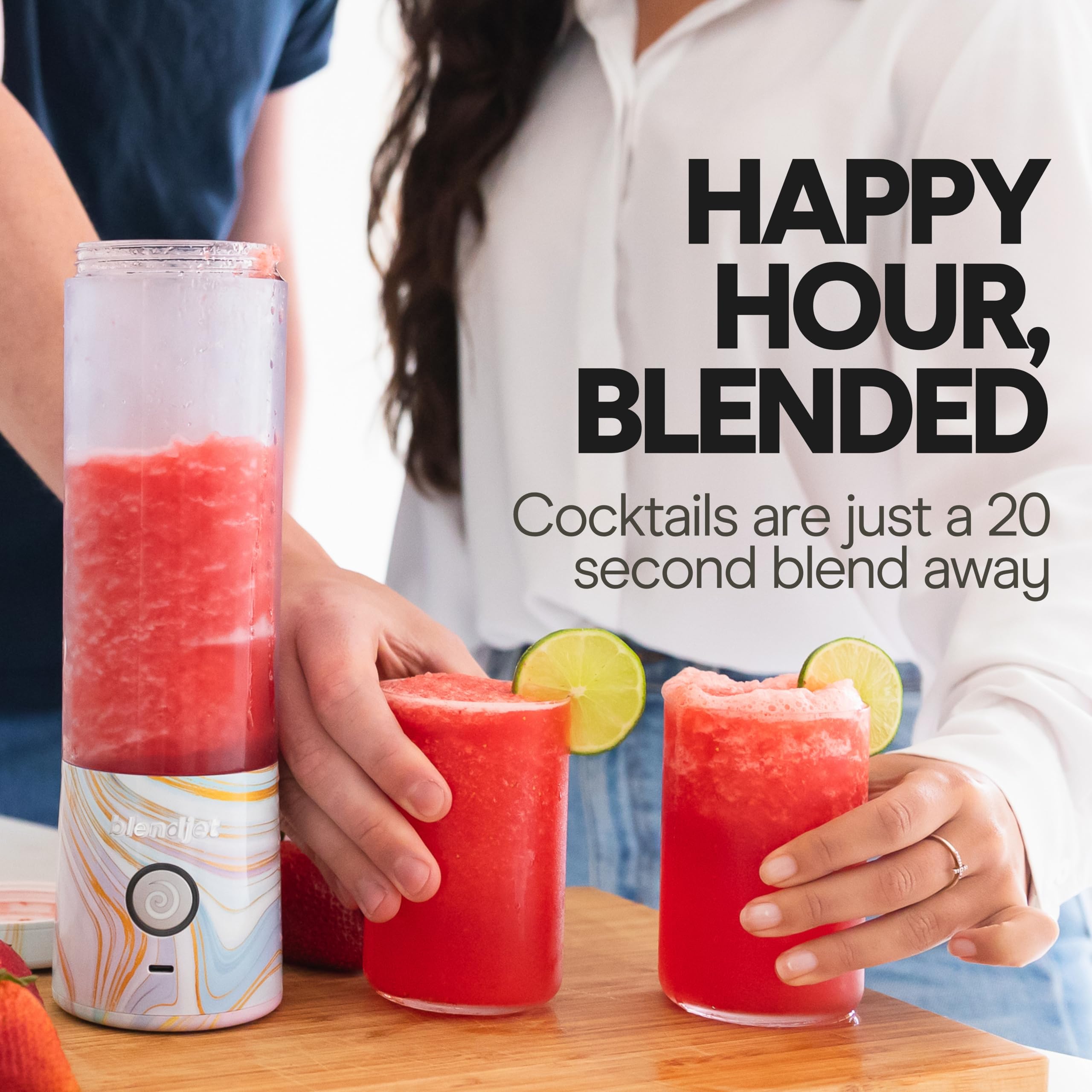 BlendJet 2 Portable Blender for Smoothies & Shakes - BlendJet Cordless Personal & Small Blender, USB-C Rechargeable & Self Cleaning - (Mint, 16 oz.): Geode 20 oz.