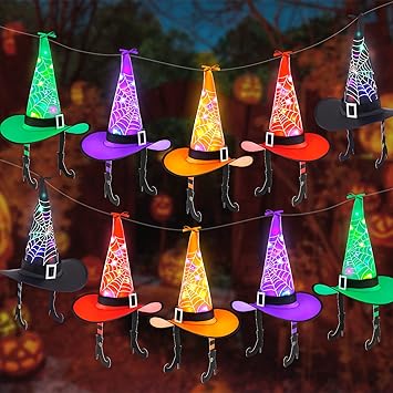 Outdoor lighted witches hats Clearance