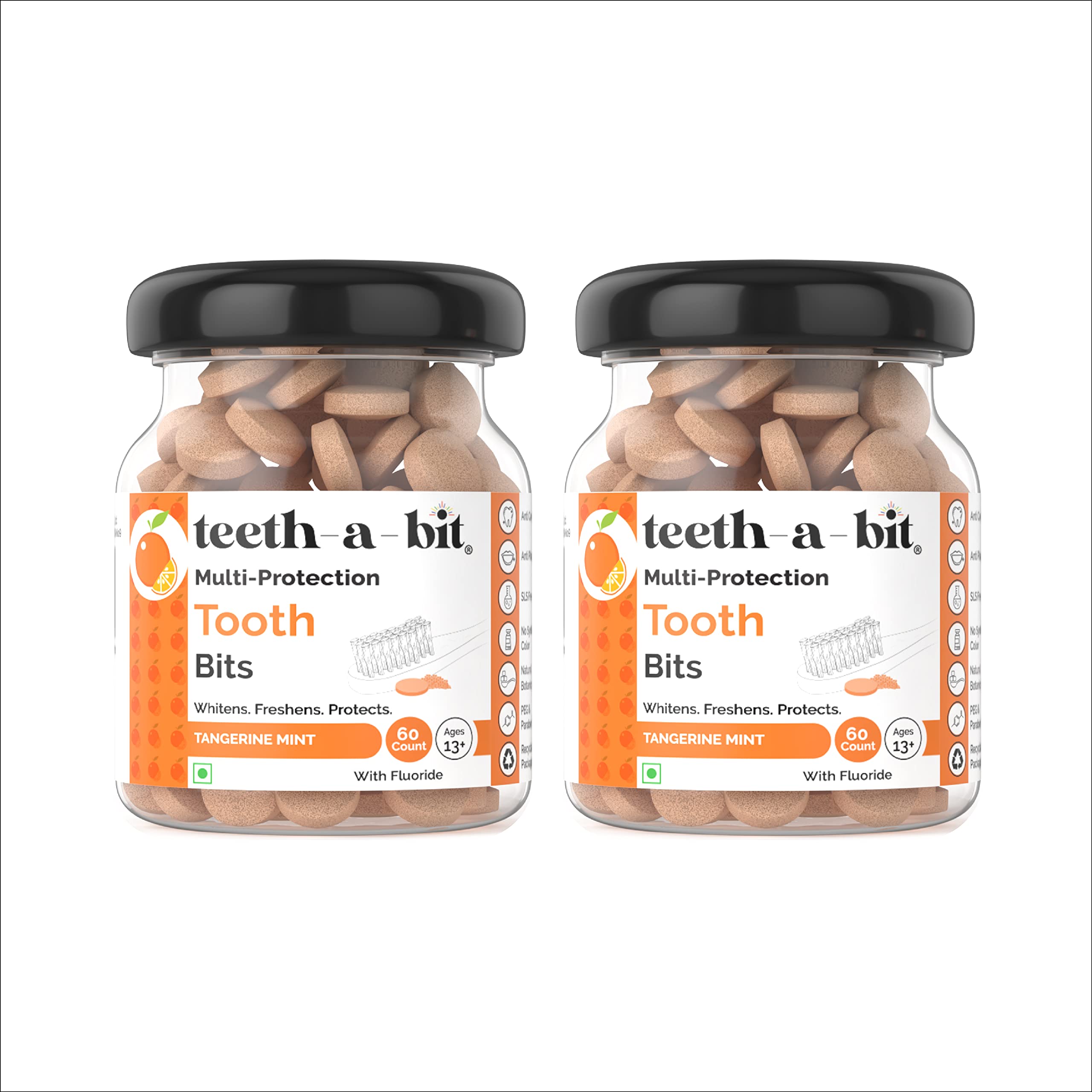 teeth-a-bit Anti-Cavity Anti-Plaque Multi-Protection Proprietary Formula Wild Peppermint Tooth Bits, Eco-Friendly, SLS Free, Travel Friendly, Plant Based Toothpaste Tablets (1 Pack, 60 Count) (B09WRLFPPN) Amazon Price History, Amazon Price Tracker