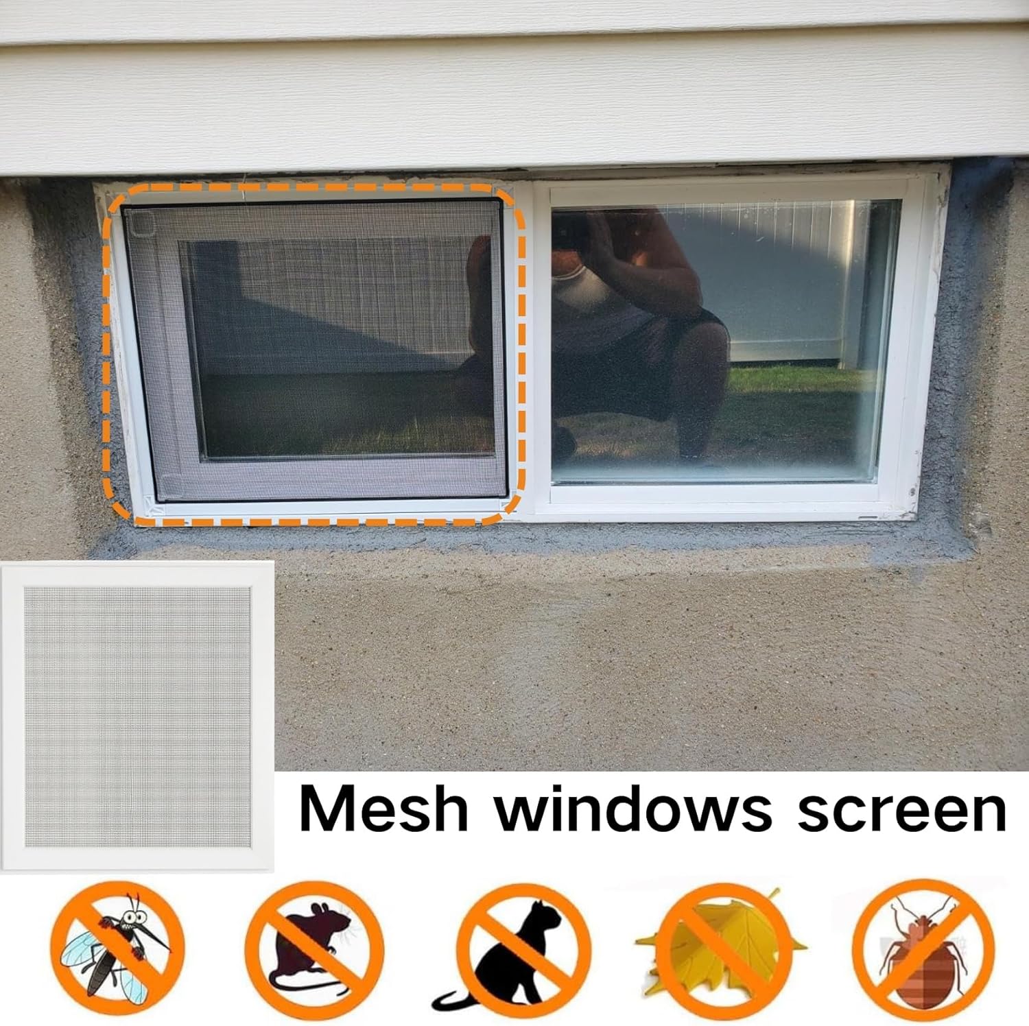 Mobile Home Window Replacement, Horizontal Sliding Basement Window With Screen & Tempered Glass, Sizes 20" 24" 26" 28" 32" 34" 36" 40" For Bathroom, Shed, Garage, RV, Chicken Coop(36x8")