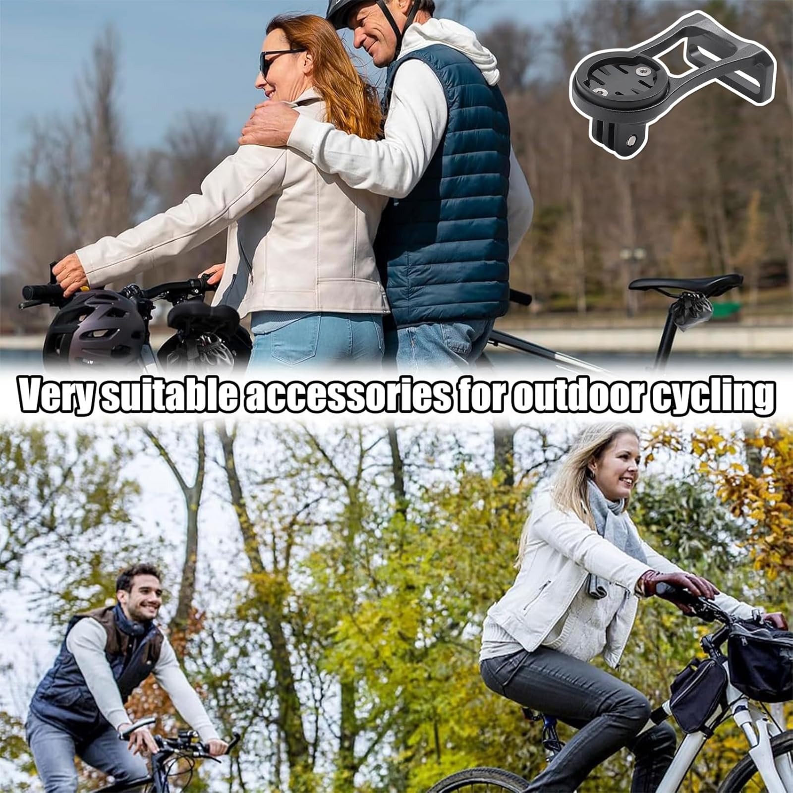 Contachilometri per Bici, Supporto Computer Bici, Lega di Alluminio Ciclismo Gomma a Pedale Supporto per Bici Regolabile Supporto per Bicicletta Regolabile per Garmin, IGPS