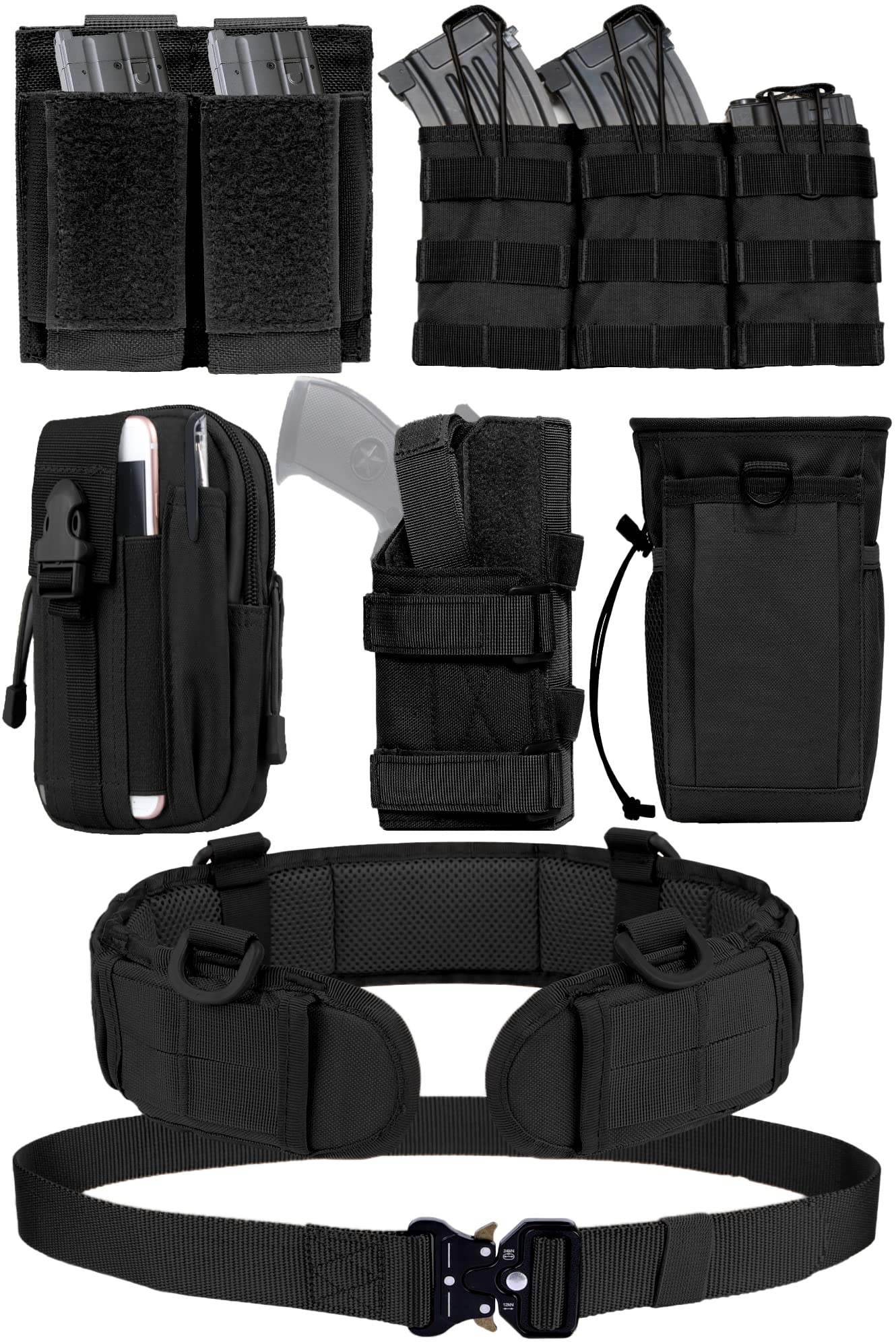 ベルト プレキャリセット Amazon.co.jp: [Roof Ren] 7点セット サバゲー ベルト