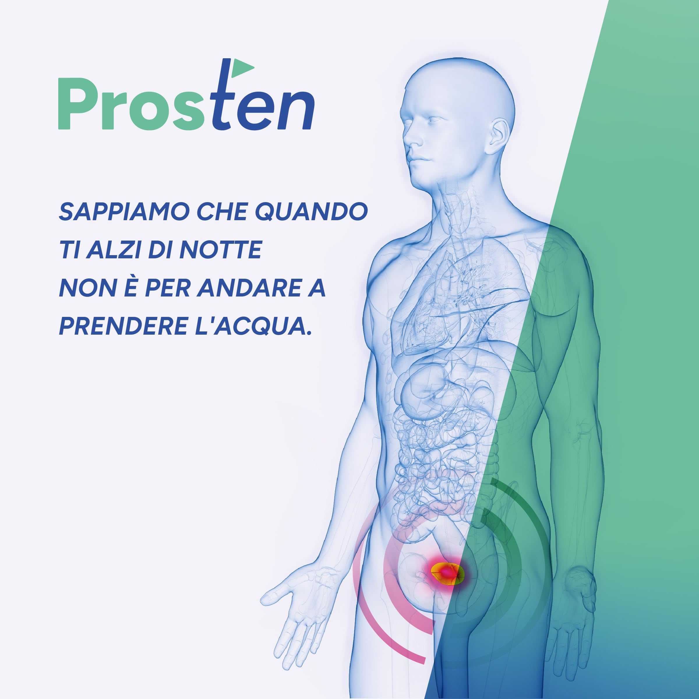 PROSTEN Integratore Prostata Uomo | Supporto Benessere Prostata e Funzionalità Urinarie | Serenoa Repens, Zinco, Vitamina E | 30 Compresse