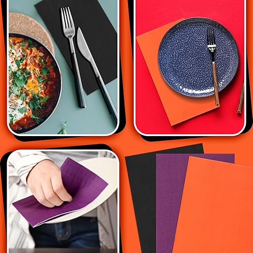 Miniatura 4 de 120 servilletas de papel desechables de Mardi Gras, servilletas de papel negras del mes de la historia, toalla de mano, decoración para baño, cena,