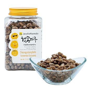 Fermented Dried Soybeans [ Korean Pantry ] Traditional Cheonggukjang Recipe, Vegan, No GMO or Gluten, Origin of Natto [ JRND Foods ] 200g