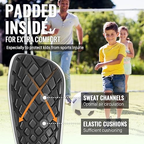 Miniatura 3 de Northdeer - Espinilleras de fútbol para niños y adultos, mangas con bolsillo de inserción optimizado, protector de fútbol para niños, niñas y hombres