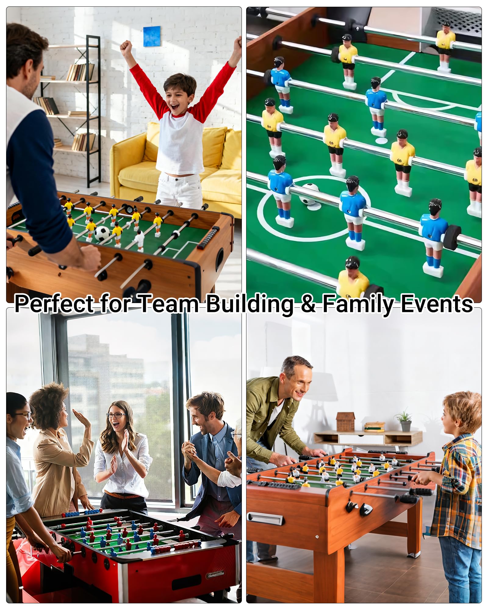 10 Pelotas Futbolín – Bolas Repuesto 32 mm para futbolines para niños y Adultos, Accesorios para Juegos de Futbol y Entrenamiento