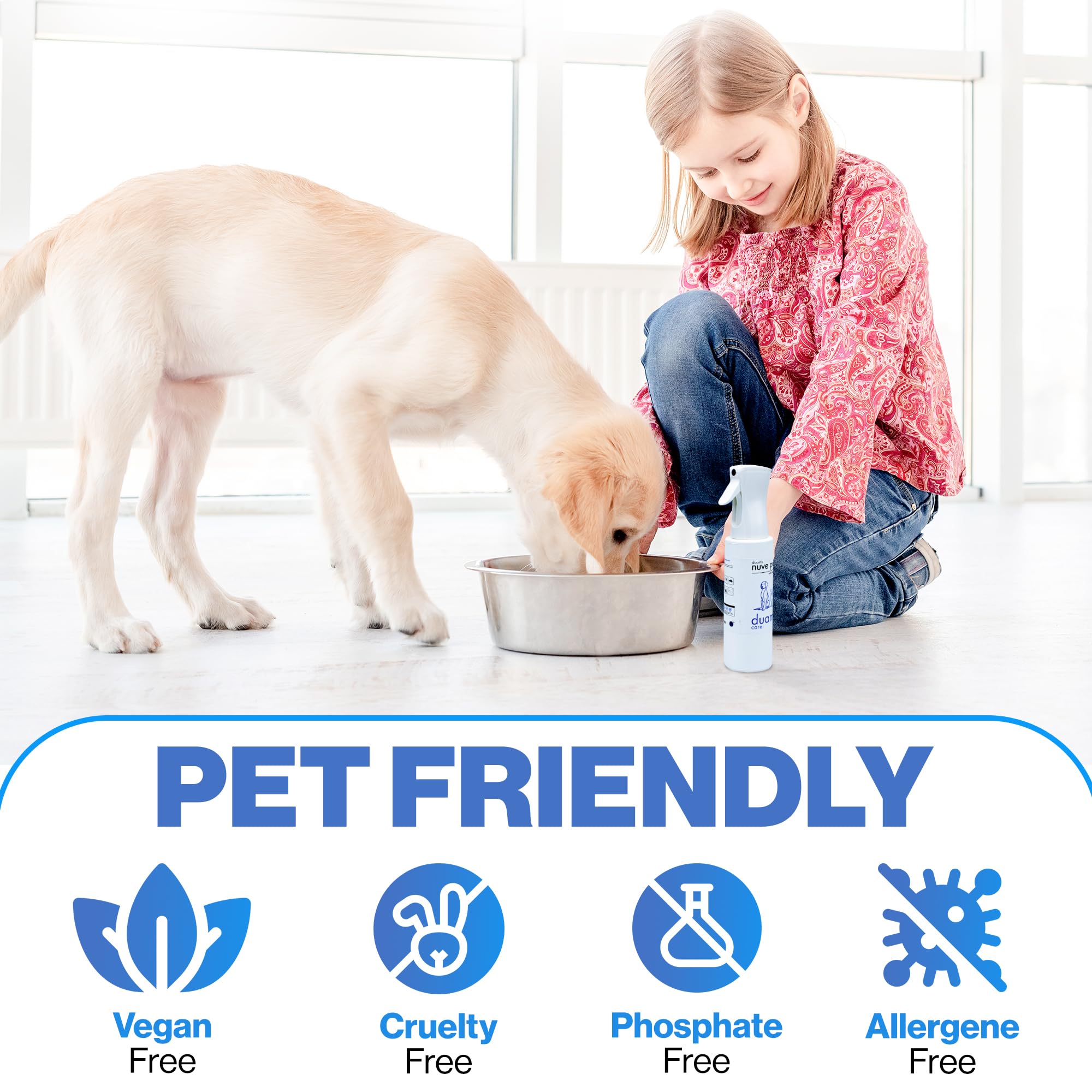 NUVE PETS Eliminador de olores de mascotas, ambientador ecológico sin propelentes, tóxicos ni alérgicos. Absorbe, bloquea y neutraliza olores. Anti-olor orines de Perros, Gatos. 500ml