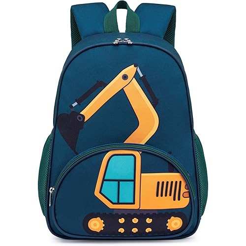 Toddler Backpack Boys 15 Inch Kids Preschool Kindergarten School Backpack Book Bag for Daycare Nursery Travel with Chest Strap,Fits 3 to 8 years old