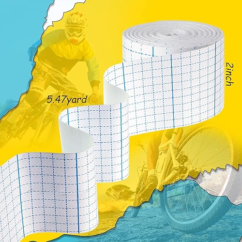 Miniatura 2 de 4 rollos de cinta elástica de cubierta no tejida, vendajes adhesivos no tejidos, vendajes transpirables y cohesivos, película elástica protectora, 2