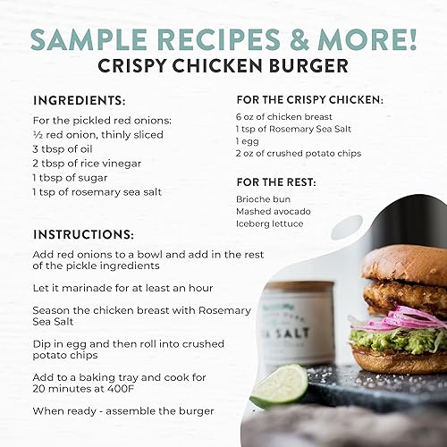 Miniatura 7 de FLORIDA PURE Sal Marina de Romero  Sal Marina con Más de 80 Minerales, Natural, Sin Refinar, Sin Yodo  para Hornear, Cocinar, Condimentar y Realzar