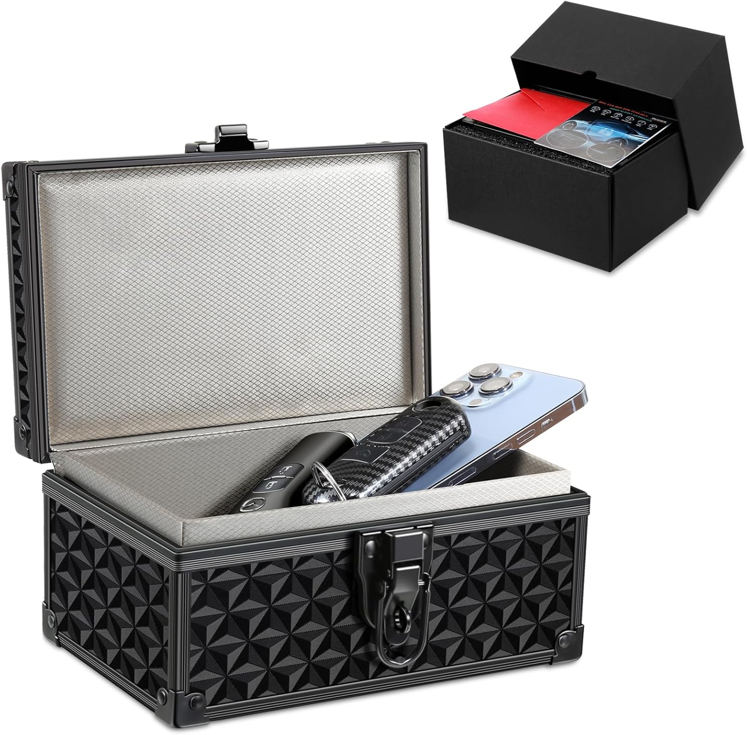 Faraday Signal Blocking Box for Car Key Fob, Keyless Entry Car Key Fob Protector Shielding Cage (3D Black) - Image 8