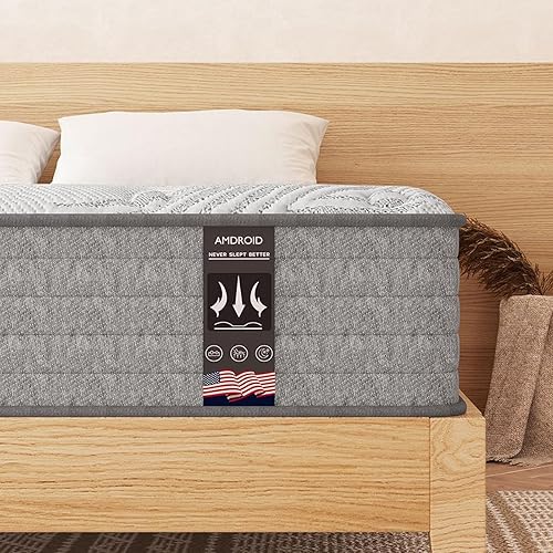 Miniatura 12 de Colchón California King de espuma viscoelástica de 10 pulgadas en una caja, espuma viscoelástica de gel o soporte lumbar, firmeza media, fabricado