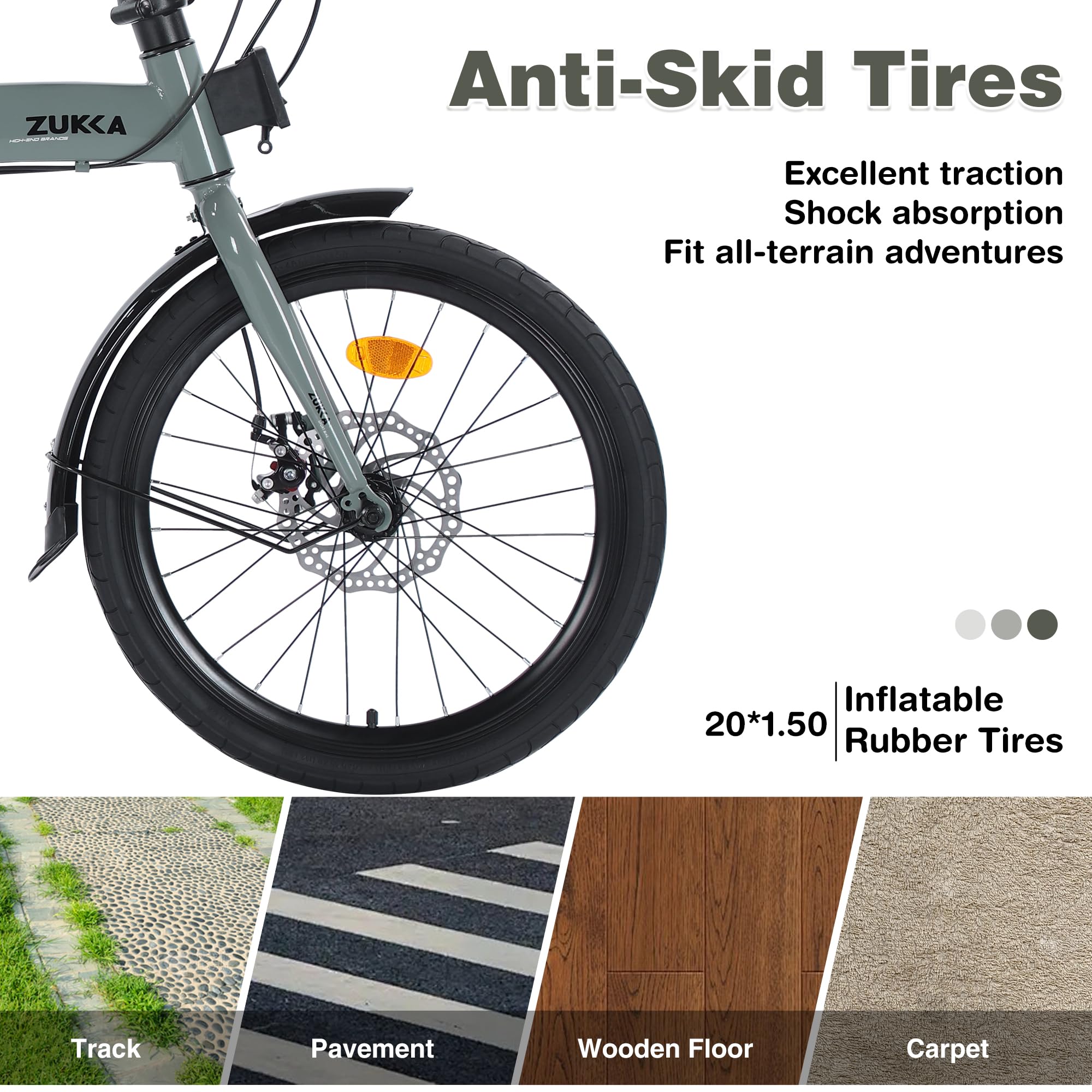 Amazon.com : MEGHNA 20-Inch Folding Bike - 7 Speed Portable With
