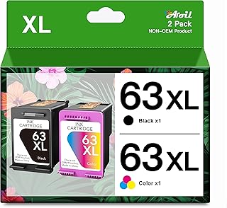 63XL Ink Cartridge Black and Color Remanufactured for HP Ink 63 for HP 63XL Works with HP Officejet 3830 4650 5255 5258 5200 4655 Works with HP Envy 4520 4512 Works with HP DeskJet 3632 3630 Printers