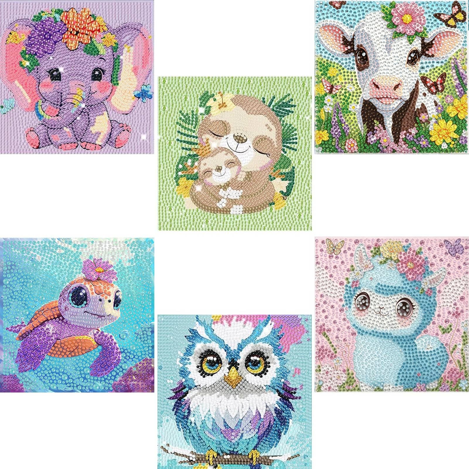 Diamond Painting Kits - 6 Animal Designs -1
