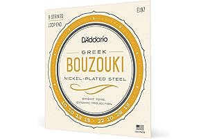 D'Addario EJ97 Medium 8-String Greek Bouzouki Strings, Nickel Plated
