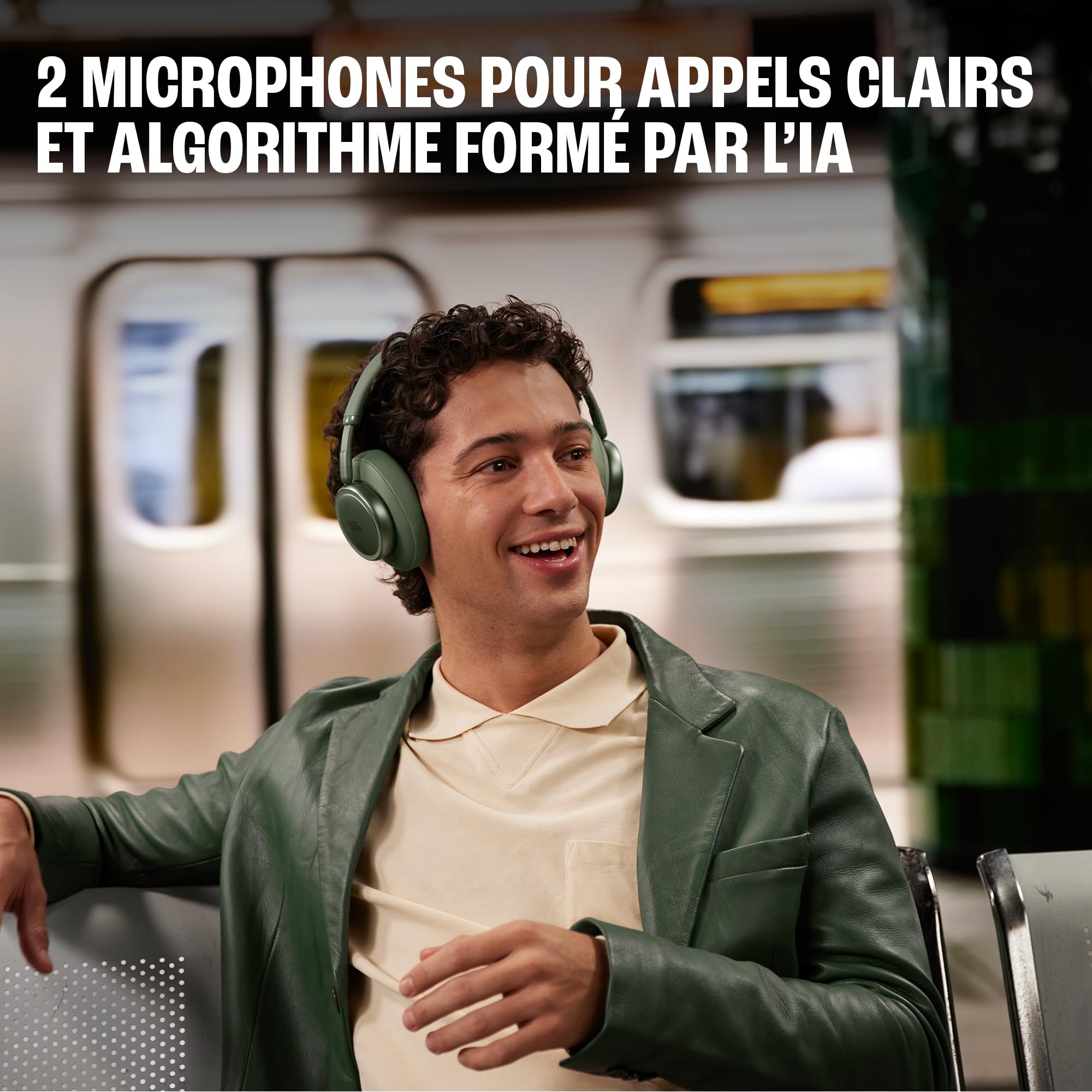 JBL Live 780NC Casque Circum-Auriculaire sans Fil à Réduction de Bruit Adaptative, Son Spatial, Commande Vocale et JBL Pure Bass, Orange