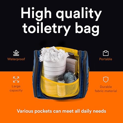 Miniatura 5 de Fitdom Neceser táctico colgante para hombres y mujeres. Perfecto para viajes y almacenamiento para cosméticos, cortaúñas, cepillo de dientes, ducha,