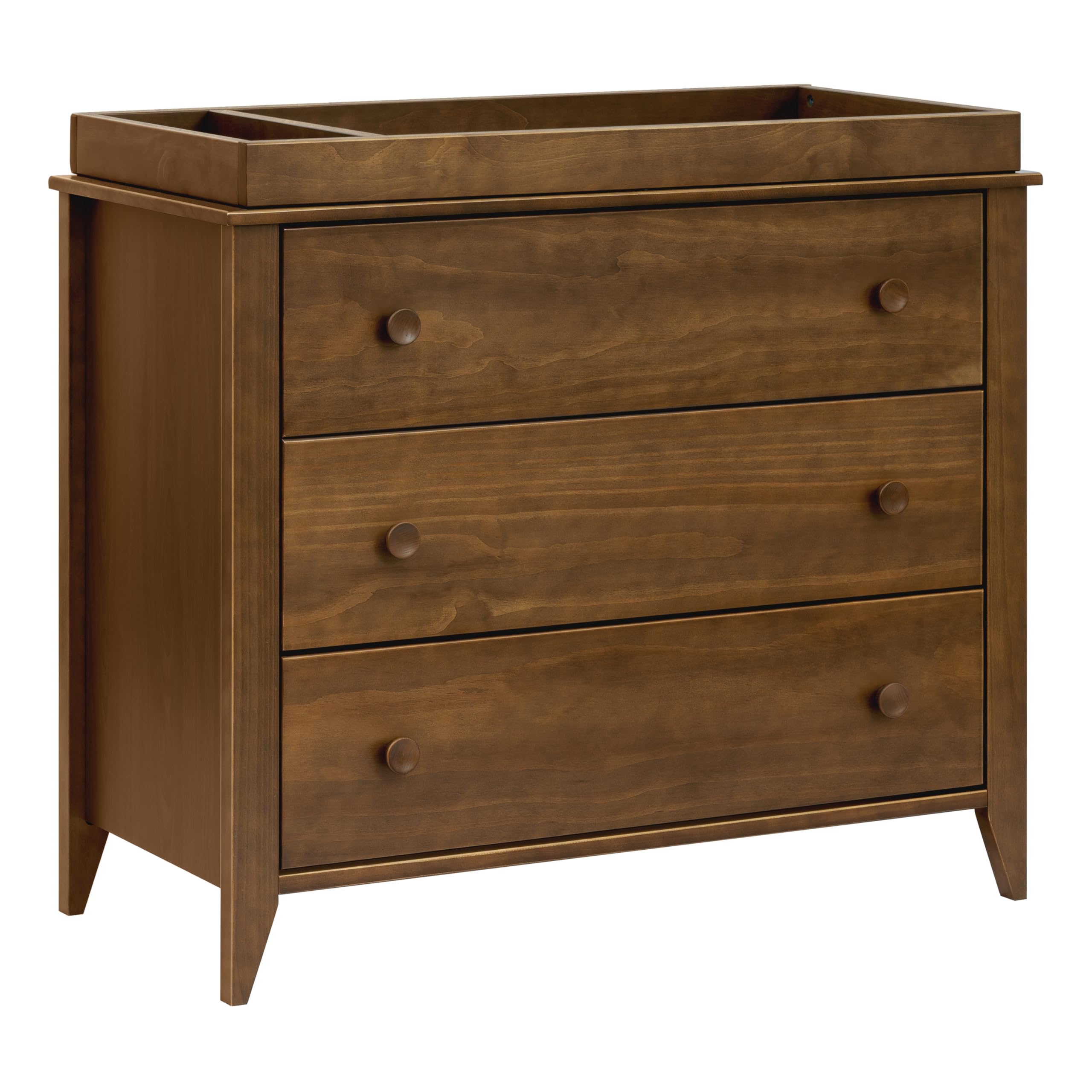 Amazon.com : Babyletto Sprout 3-Drawer Changer Dresser with Removable  Changing Tray in Natural Walnut, Greenguard Gold Certified : Baby