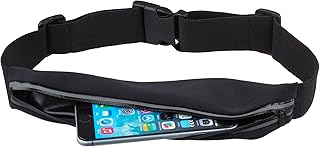 Moozy Cintura Corsa, Marsupio Running per Cellulari e Accessori - Marsupio Sportivo Impermeabile con Tasca di Zip Riflettente per Correre Viaggio