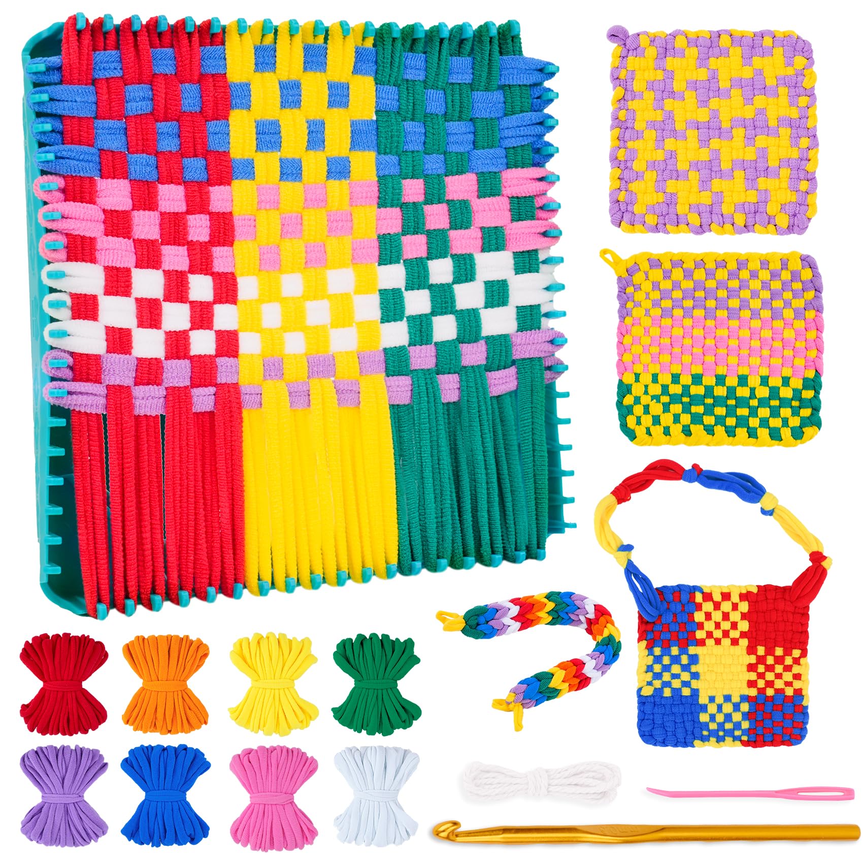 Kids Weaving Loom Kit - Make Potholders & More! -1