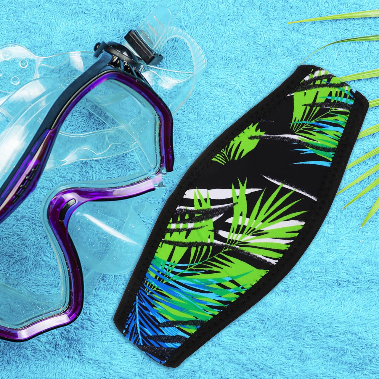 Happyyami Schnorchelmaske Tauchhaarschutz Wickelbrille Tauchmaskenbandabdeckungen Tauchmaskenband Neoprenband Tauchband Tauchpad Leck Schnorchelmaske Tauchwerkzeug Tauchstoff