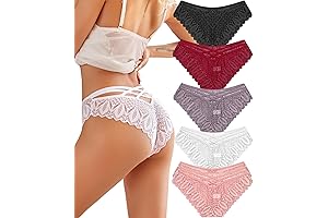 Cheeky Underwear for Women Sexy Lace Panties 5 Pack