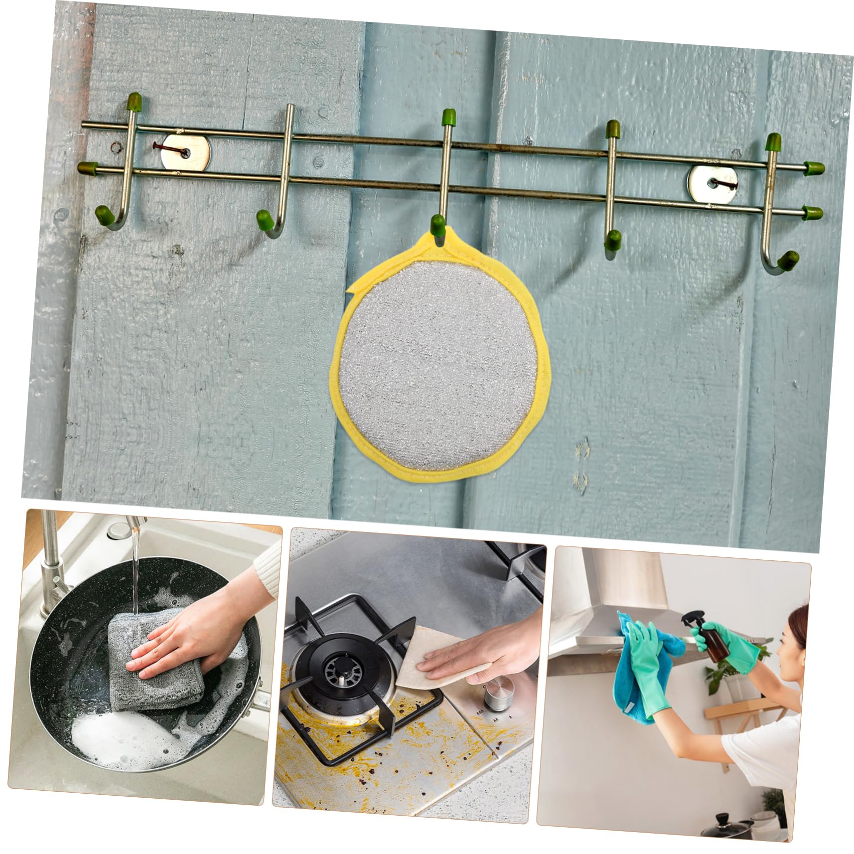 GANAZONO Esponjas Estructura Doble Cara y Orificio para Colgar para Fregar Platos 30 Esponjas Antirayaduras Ideales para Suministros de Limpieza de Cocina Hogar
