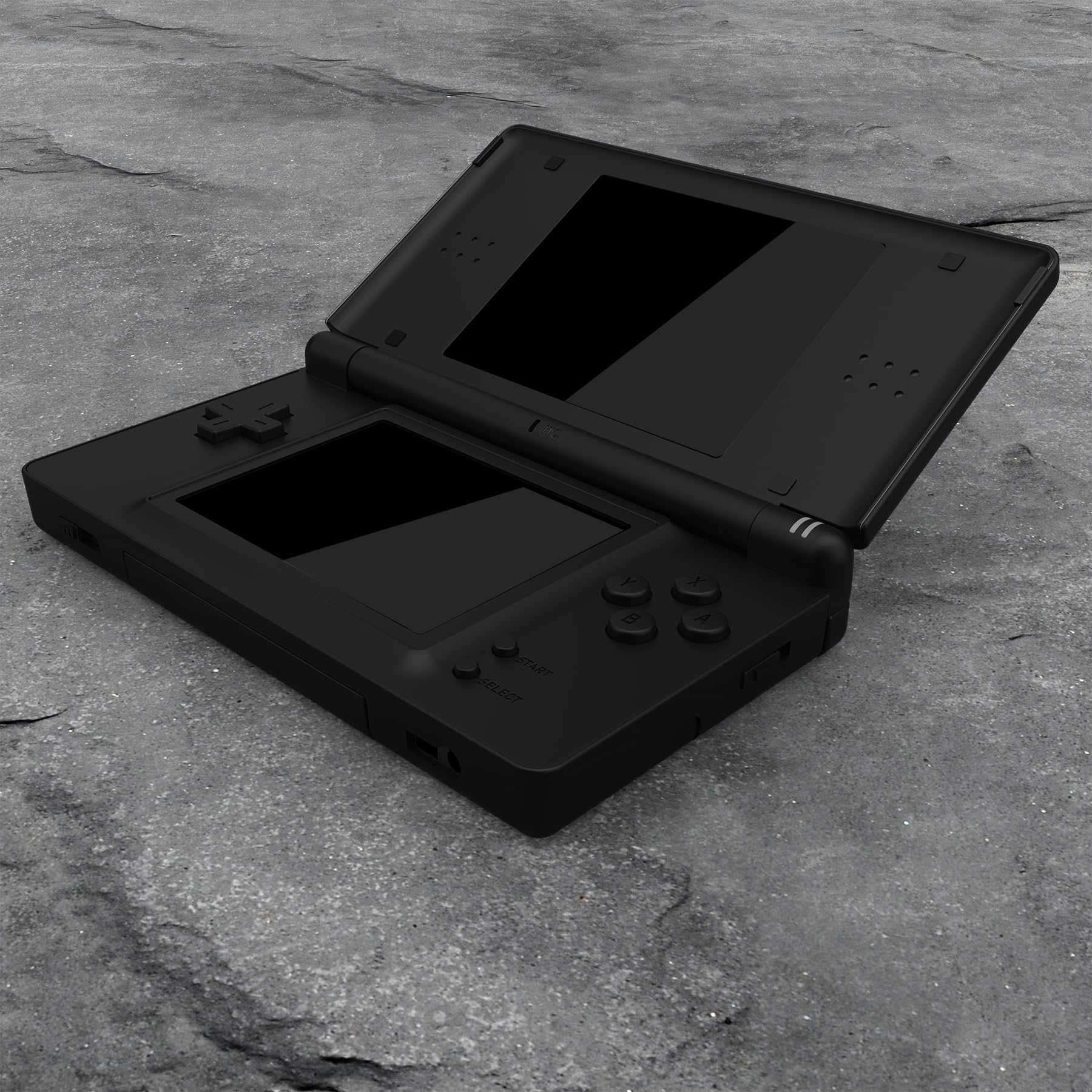 eXtremeRate Carcasa para Nintendo DS Lite Accesorios Funda Protectora Placa Cubierta Completa con Botones y Lente de Pantalla para Nintendo DS Lite NDSL - NO Incluye Consola(Negro)