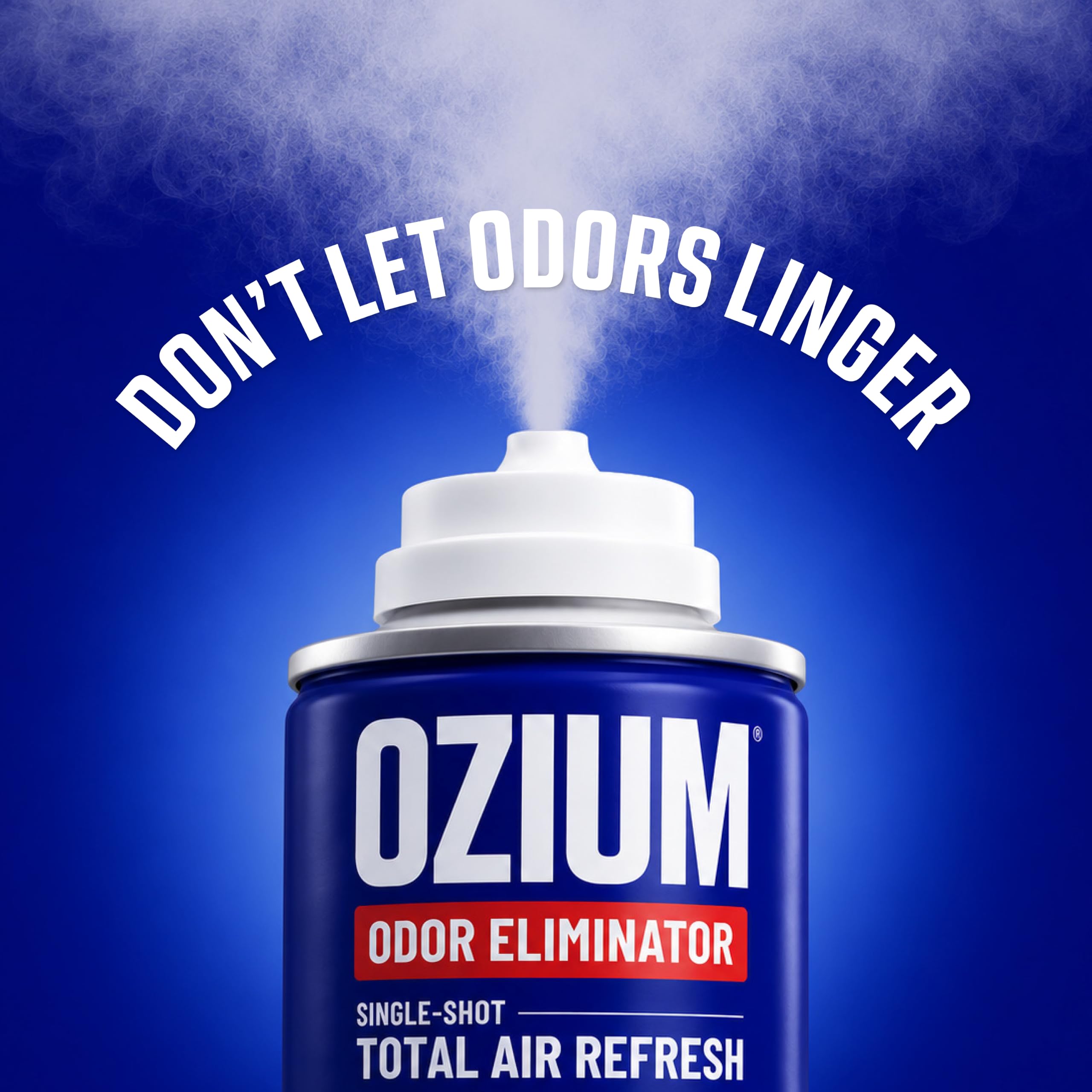 Ozium One-Shot Total Air Refresh - Eliminador de olores de coche de 2 onzas (4 unidades) | Anywhere Eliminador de olores, refresco total de aire y ambientador de coche de un solo tiro, Oiginal, paquete de 4