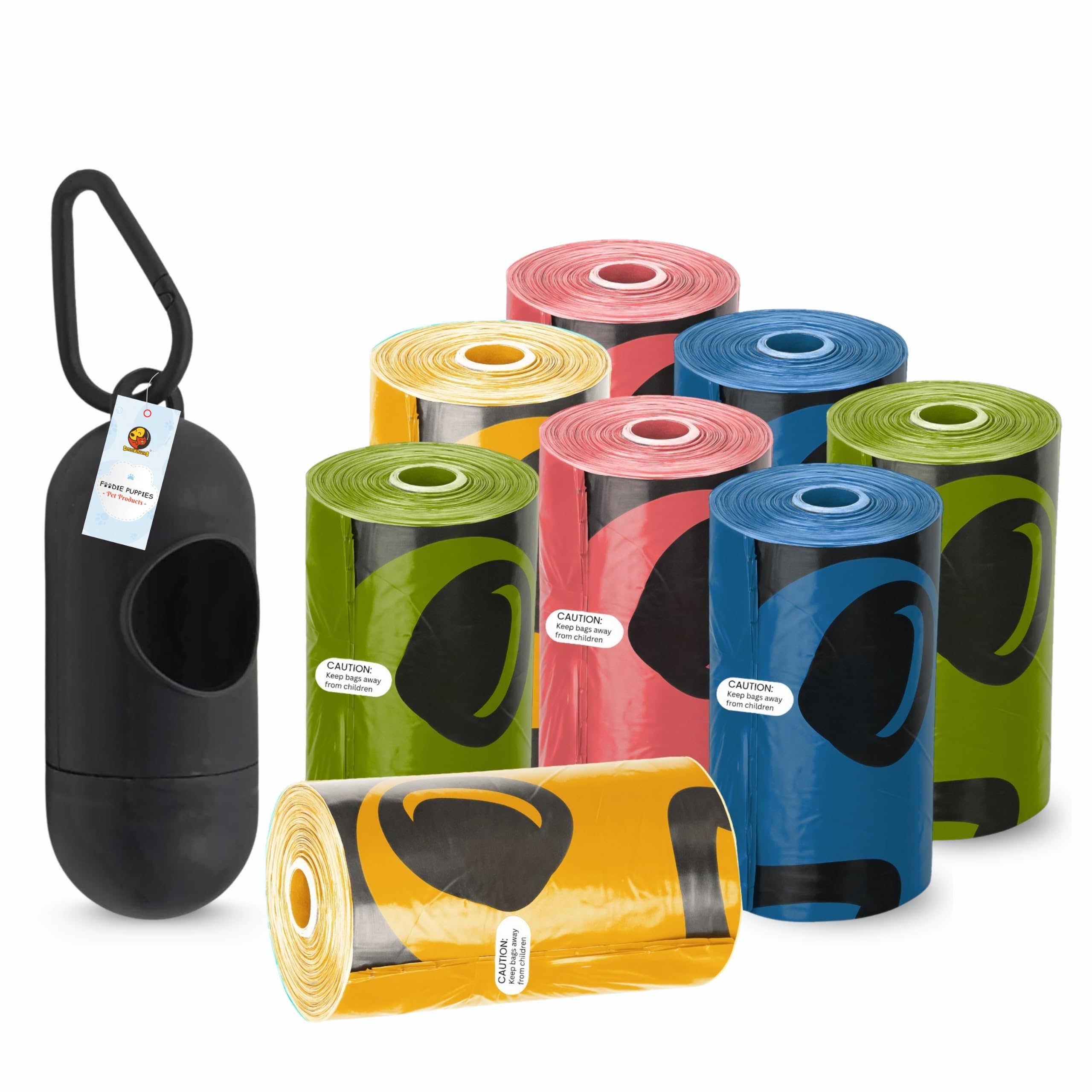 Foodie Puppies Pet Poop Bags with Dispenser – 8 Rolls (120 Bags), Leak-Proof Eco-Friendly Waste Bags for Dogs & Cats, Extra and Thick Strong Disposable Bags for Daily Walks & Travel-image-40
