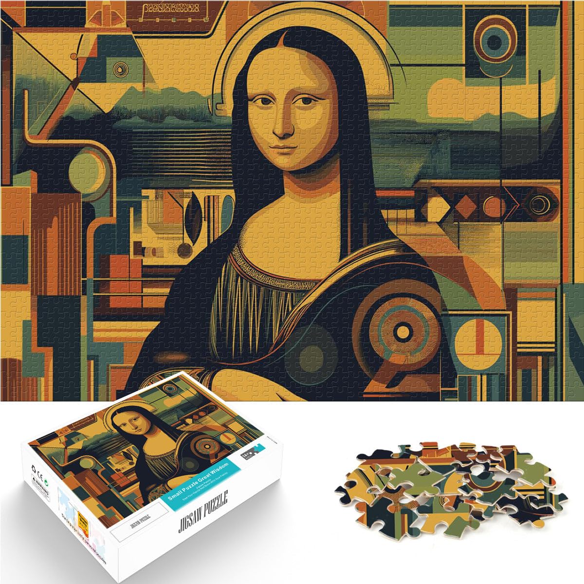 2000 Piece Jigsaws for teenagers Mona Lisa in Geometric Art Familienaktivität Geeignet fßr die Schreibtischdekoration70x100cm