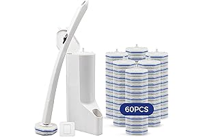 Disposable Toilet Brush with 60 Refills, Your Best Choice for Bathroom Cleaning
