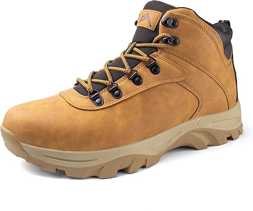 CC-Los Botas de trabajo y senderismo impermeables para hombre, puntera suave, antideslizantes, con entresuela acolchada, talla 7-13.5