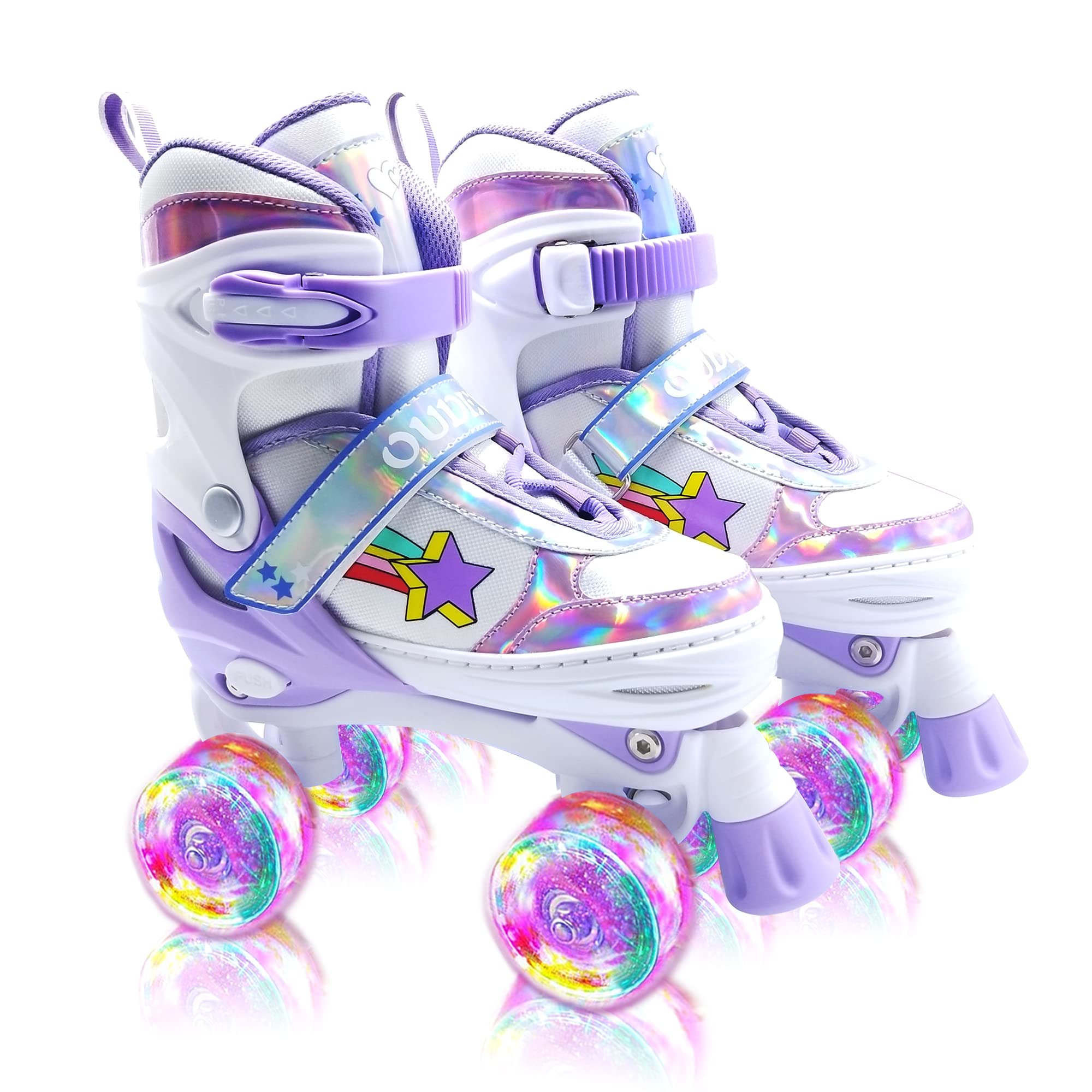 Roller Skates for Girls Boys,Kids Beginners Skate with Light up Wheels and Adjustable Sizes