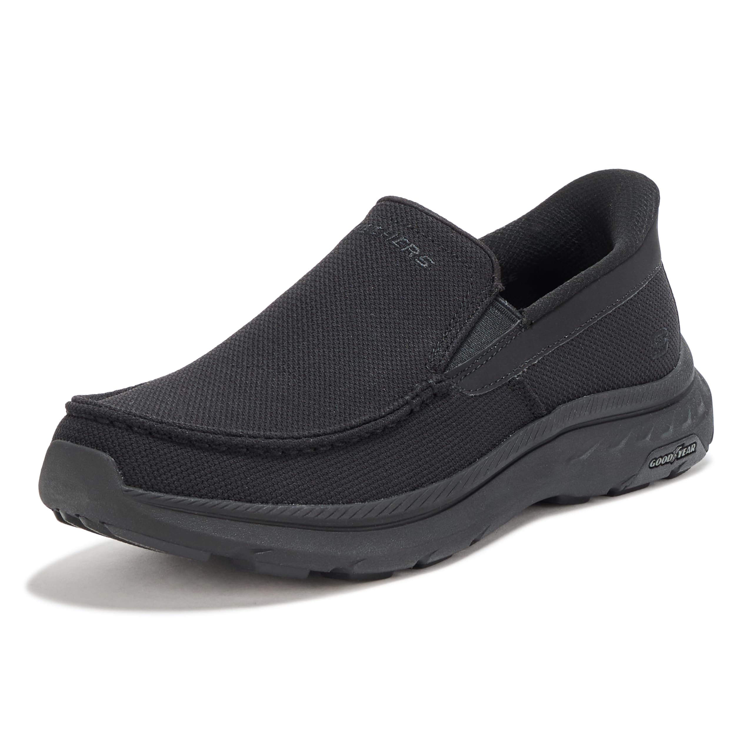 Skechers Men's Pollard-Wilfred Sneaker, Black/Black, 10 UK