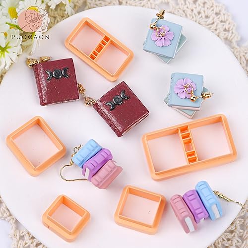 Miniatura 2 de Puocaon Cortadores escolares de arcilla polimérica  10 piezas de libros cortadores de arcilla polimérica para joyas, bolsa escolar, lápiz de crayón